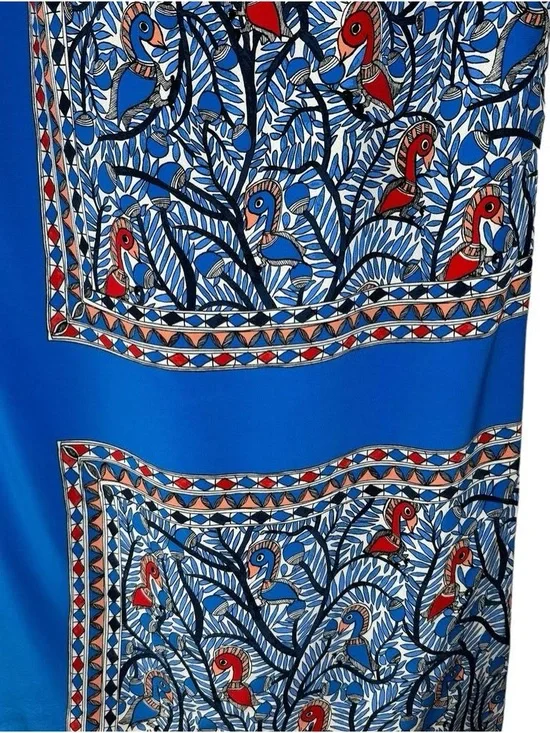 TORY BURCH Mallory Something Wild 100% Silk Printed Shift Dress - Picture 7 of 13